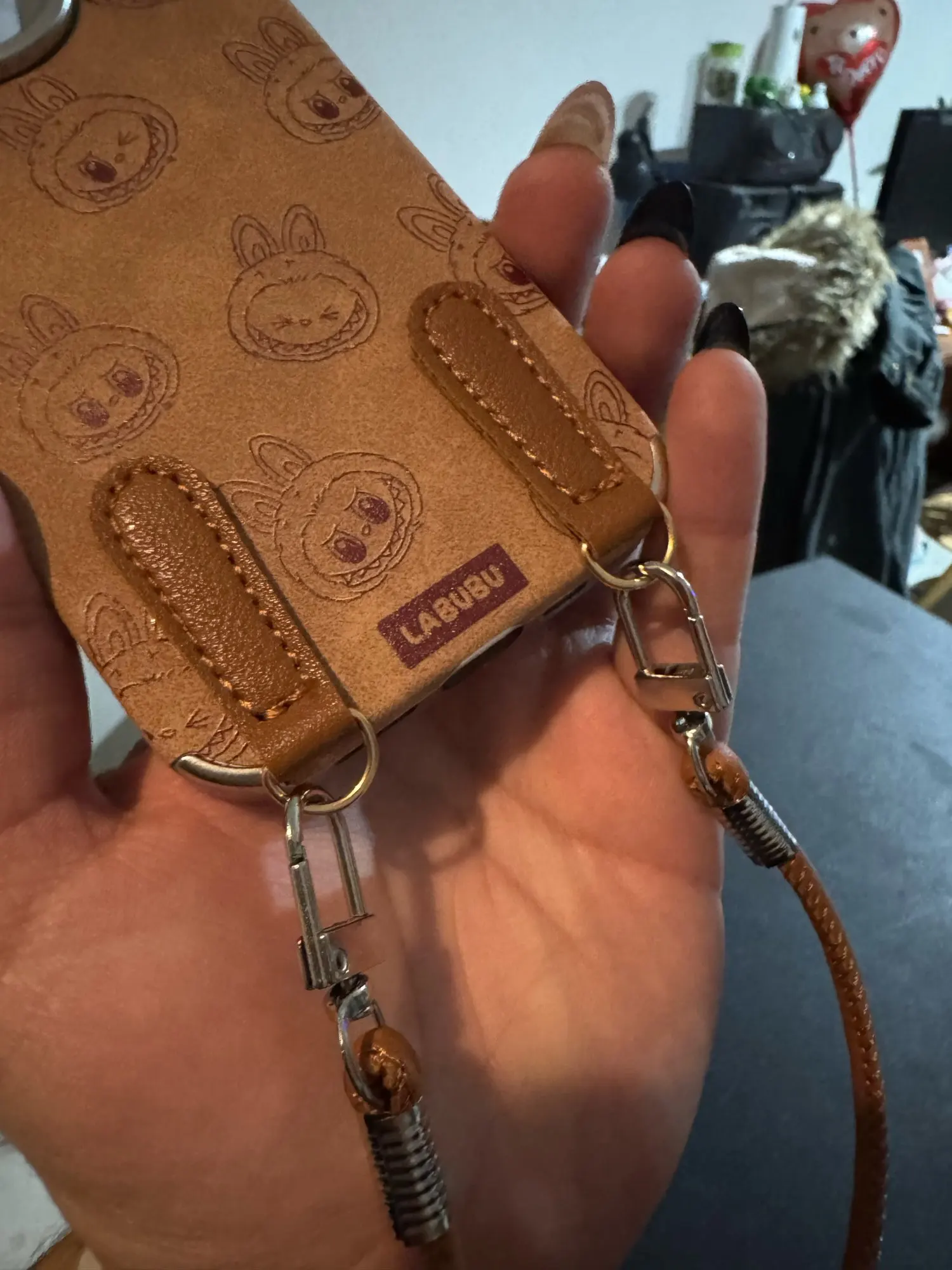 Silicone Suede Labubu Phone Case For Iphone 11 12 13 14 15 16pro Max Plus 16pro 15pro Diy Soft Brown Cover Coque Fall Prevention photo review