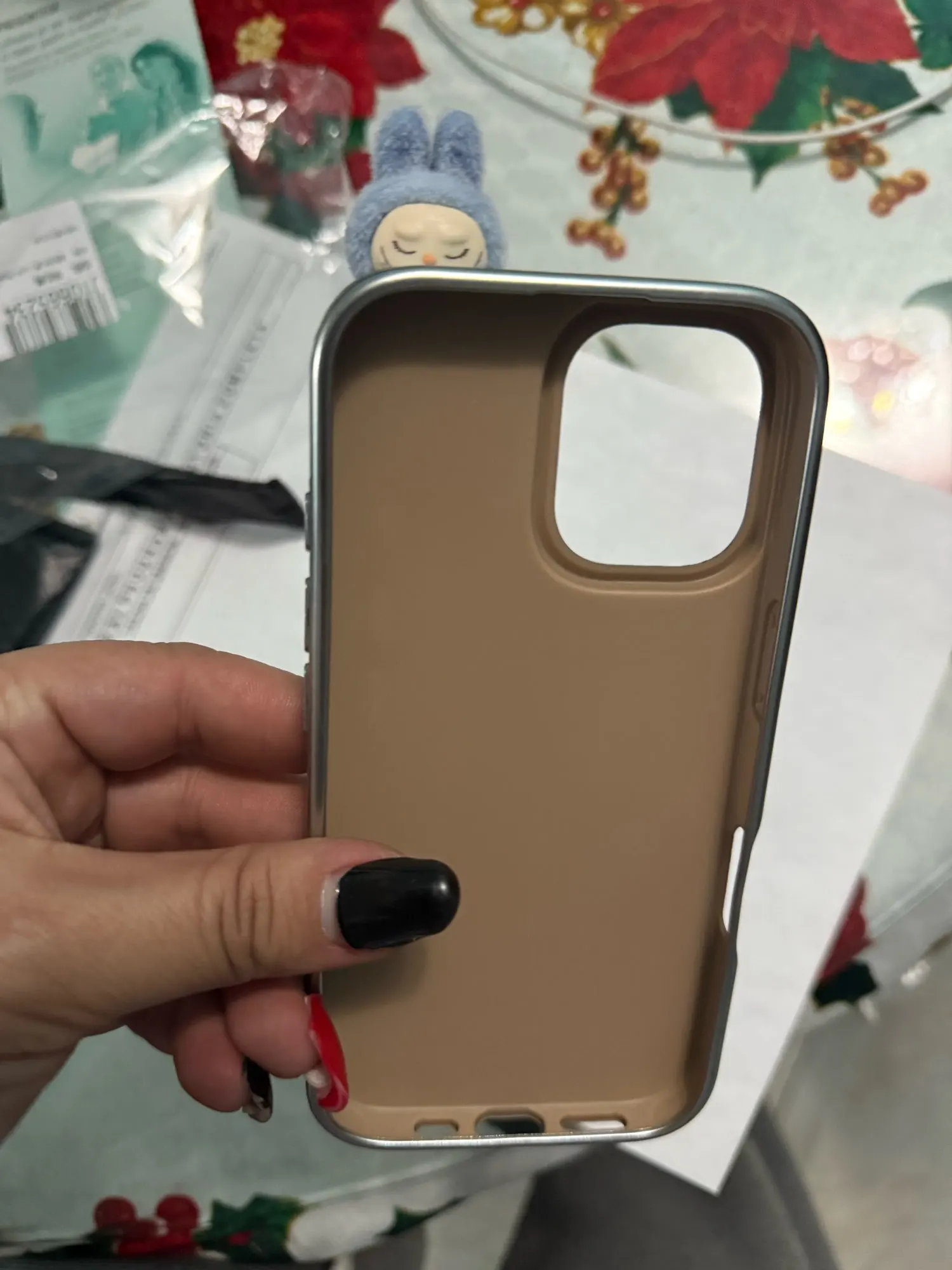Silicone Suede Labubu Phone Case For Iphone 11 12 13 14 15 16pro Max Plus 16pro 15pro Diy Soft Brown Cover Coque Fall Prevention photo review