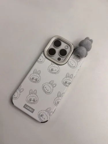 Silicone Suede Labubu Phone Case For Iphone 11 12 13 14 15 16pro Max Plus 16pro 15pro Diy Soft Brown Cover Coque Fall Prevention photo review