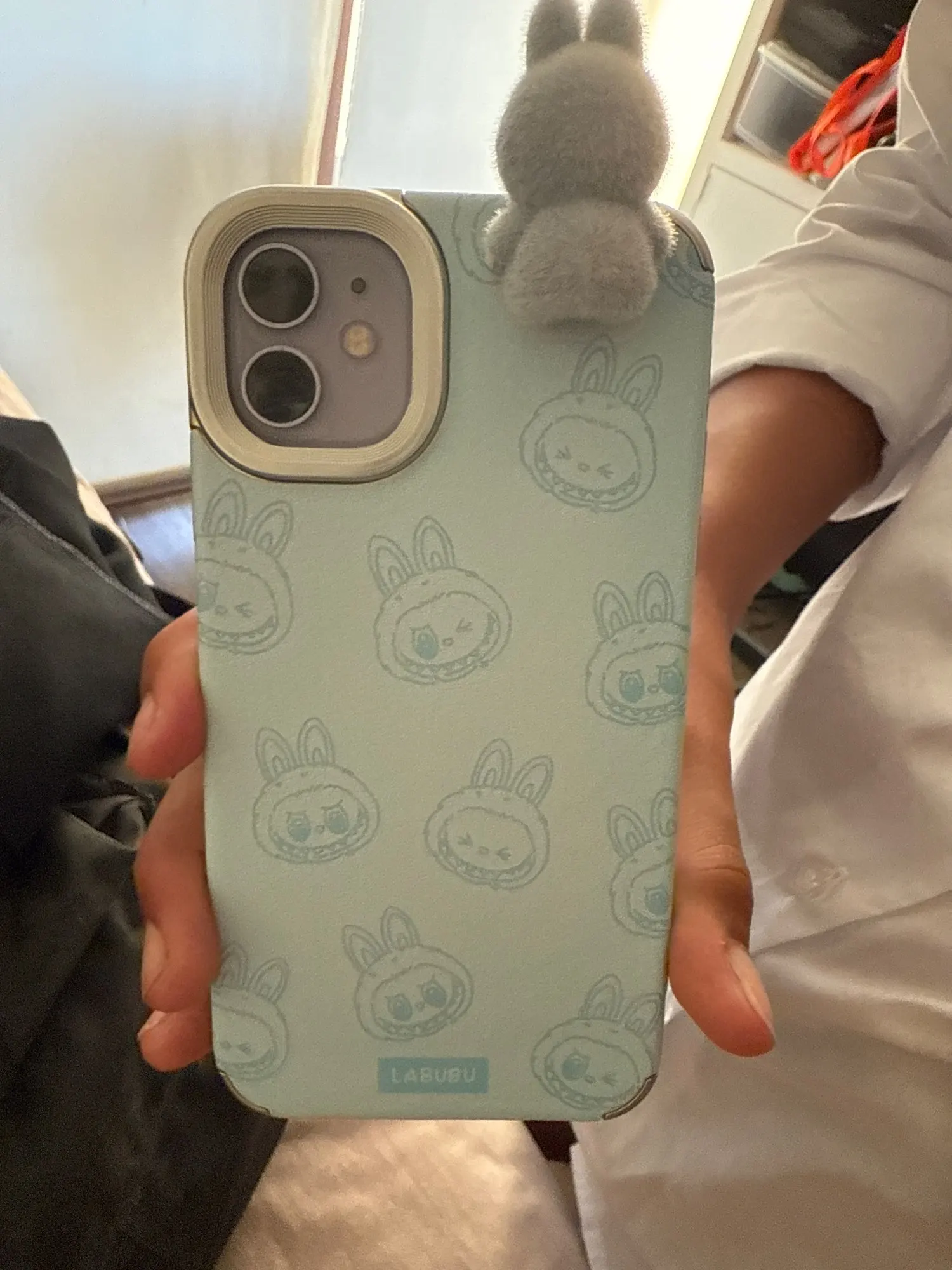 Silicone Suede Labubu Phone Case For Iphone 11 12 13 14 15 16pro Max Plus 16pro 15pro Diy Soft Brown Cover Coque Fall Prevention photo review