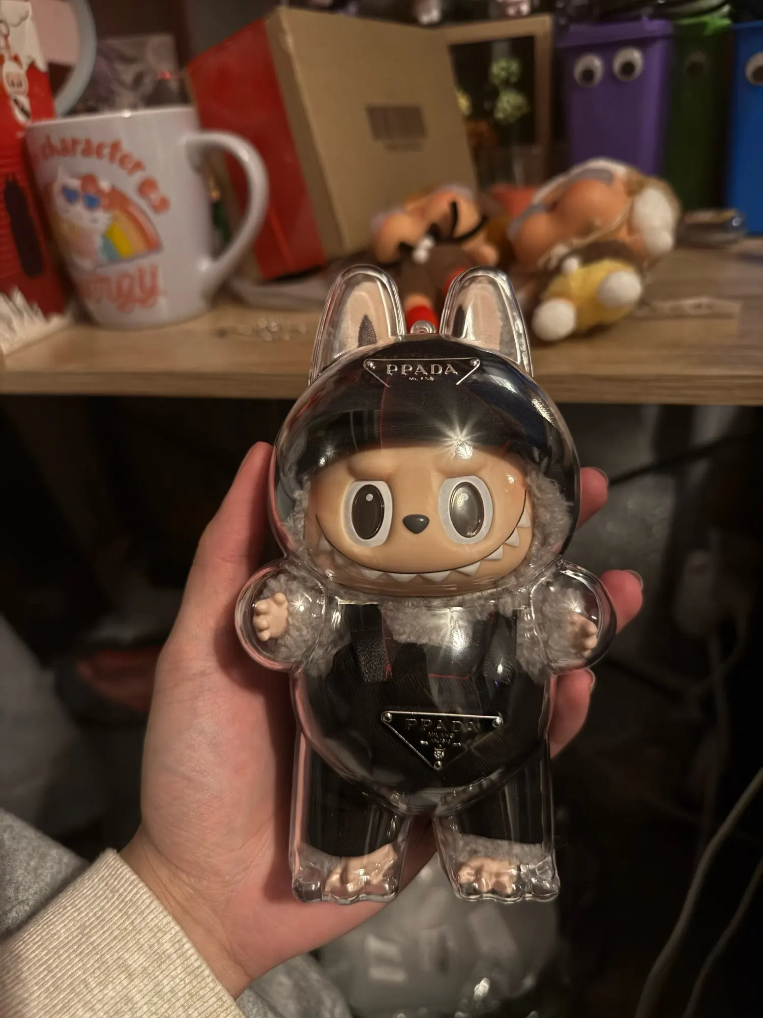 Protective Acrylic Case For Labubu V1/v2/v3  Transparent Portable Organizer Box Mystery Box Storage Case Display Bag photo review