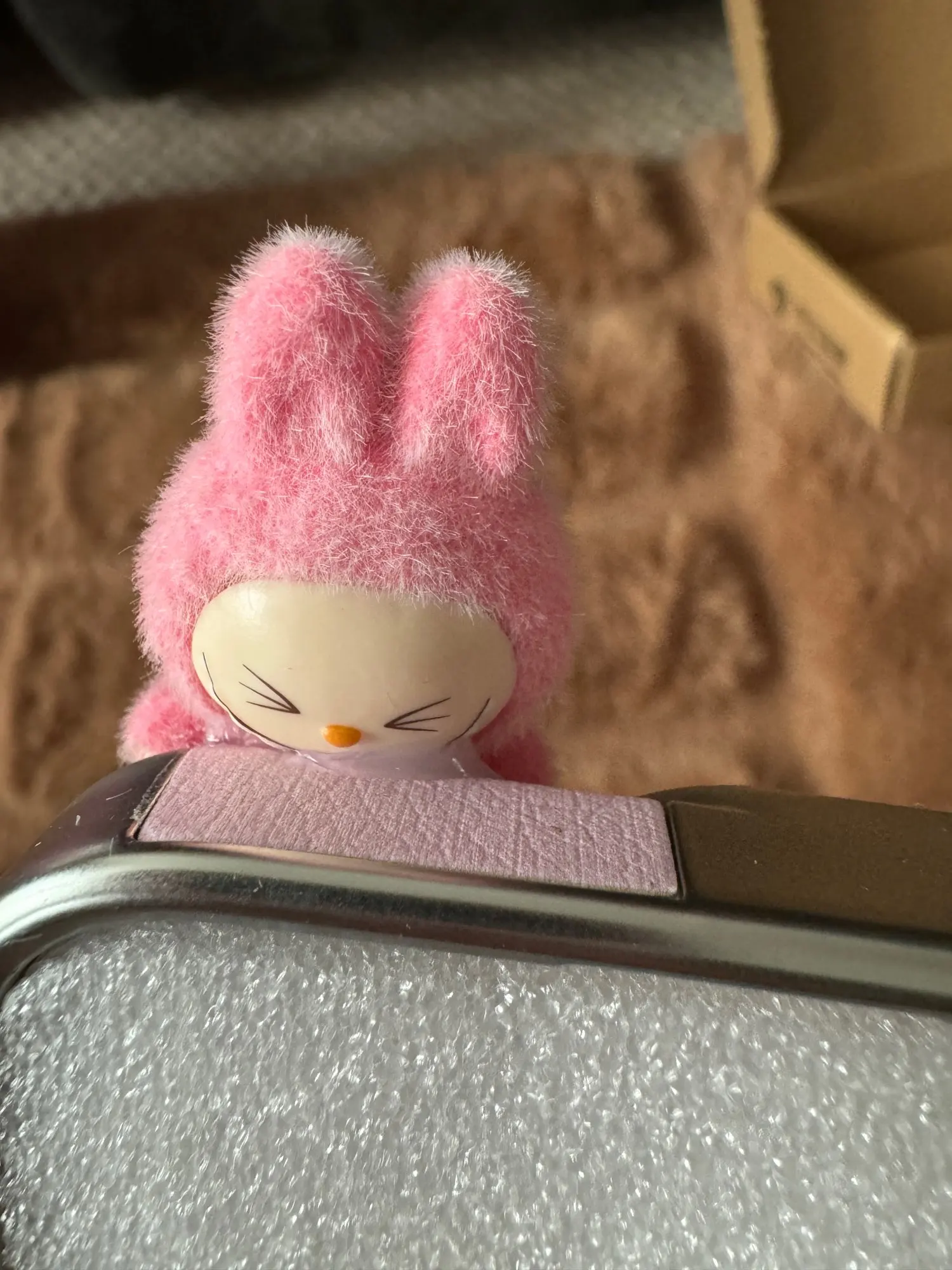 Silicone Suede Labubu Phone Case For Iphone 11 12 13 14 15 16pro Max Plus 16pro 15pro Diy Soft Brown Cover Coque Fall Prevention photo review