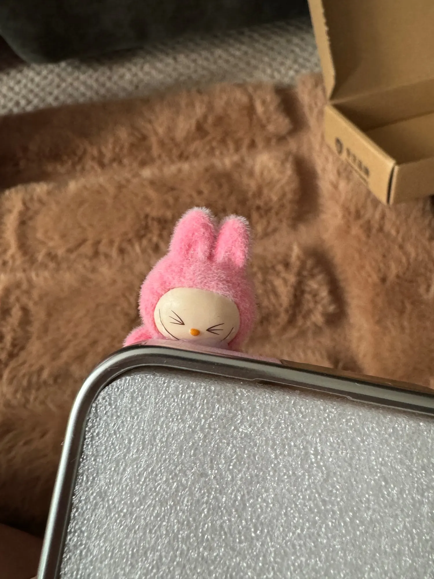 Silicone Suede Labubu Phone Case For Iphone 11 12 13 14 15 16pro Max Plus 16pro 15pro Diy Soft Brown Cover Coque Fall Prevention photo review