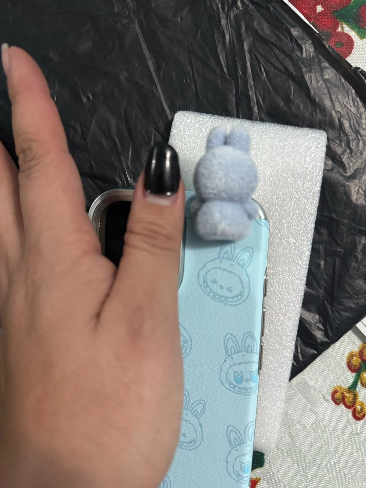 Silicone Suede Labubu Phone Case For Iphone 11 12 13 14 15 16pro Max Plus 16pro 15pro Diy Soft Brown Cover Coque Fall Prevention photo review