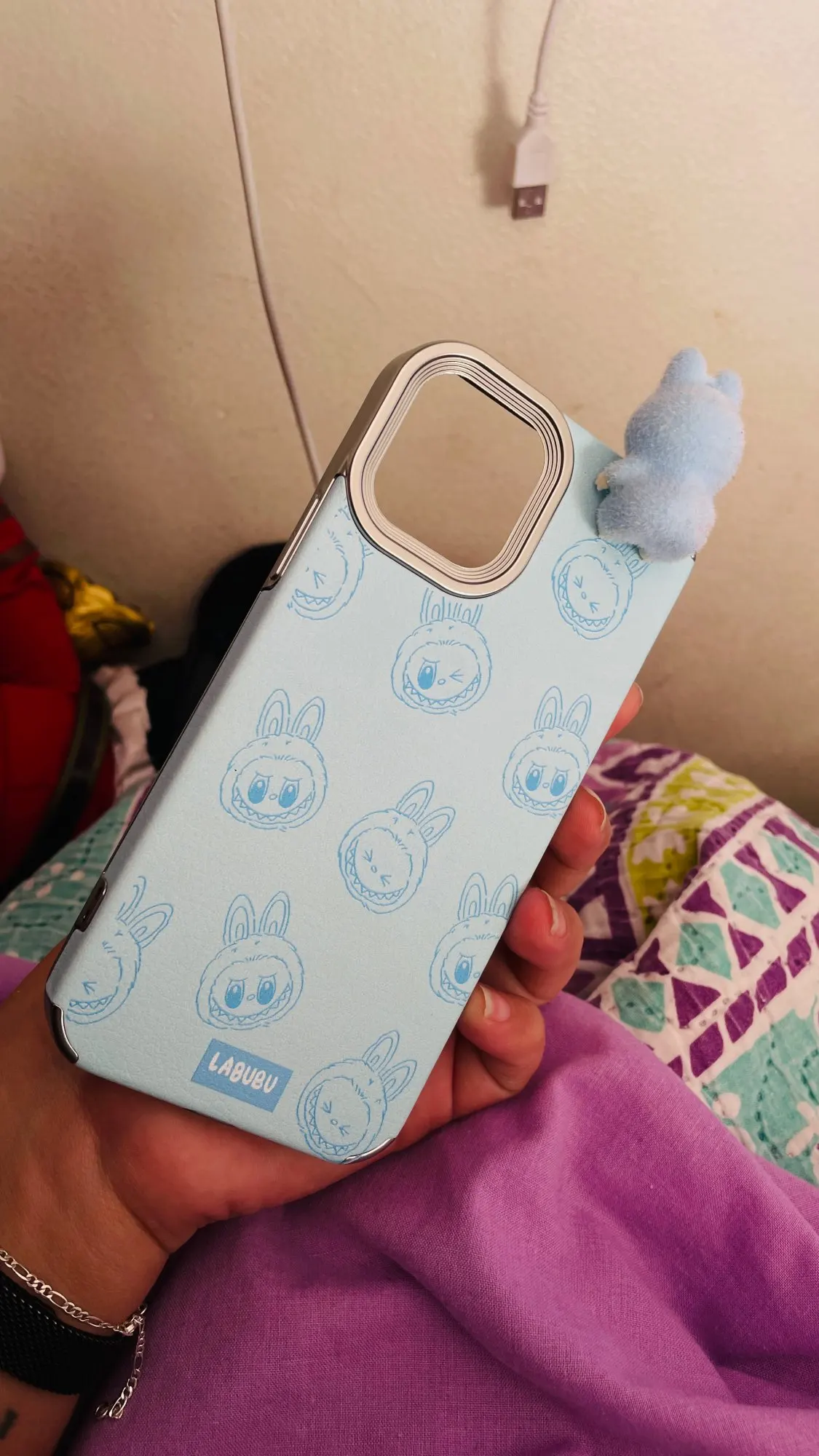 Silicone Suede Labubu Phone Case For Iphone 11 12 13 14 15 16pro Max Plus 16pro 15pro Diy Soft Brown Cover Coque Fall Prevention photo review