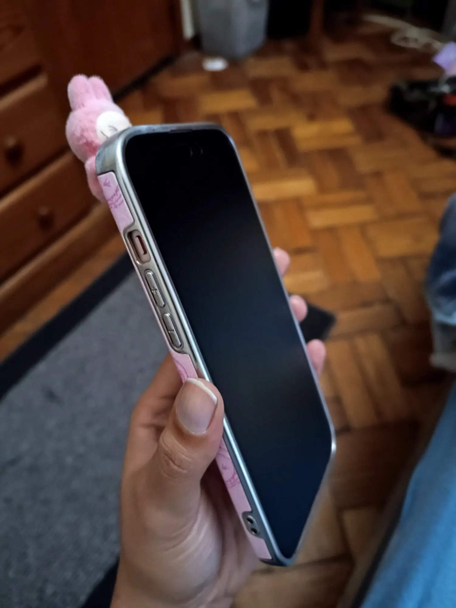 Silicone Suede Labubu Phone Case For Iphone 11 12 13 14 15 16pro Max Plus 16pro 15pro Diy Soft Brown Cover Coque Fall Prevention photo review