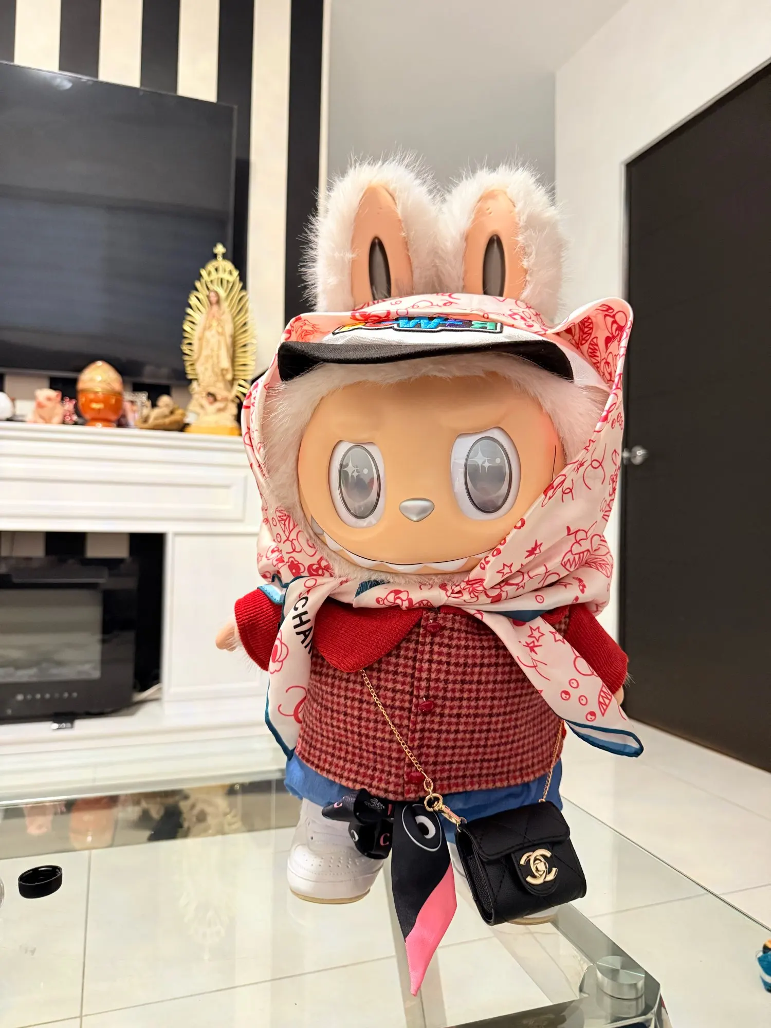 17cm/38cm/58cm Labubu Clothes Same Style As Celebrity Gd Quan Zhilong Angel Zimomo Big Leader Doll Clothes Outfit Accessries photo review