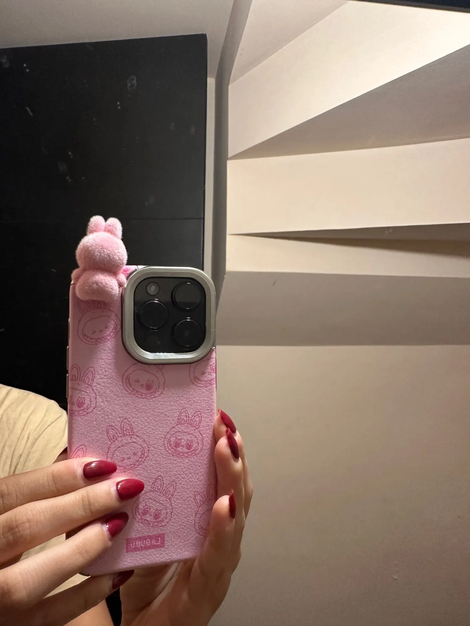 Silicone Suede Labubu Phone Case For Iphone 11 12 13 14 15 16pro Max Plus 16pro 15pro Diy Soft Brown Cover Coque Fall Prevention photo review