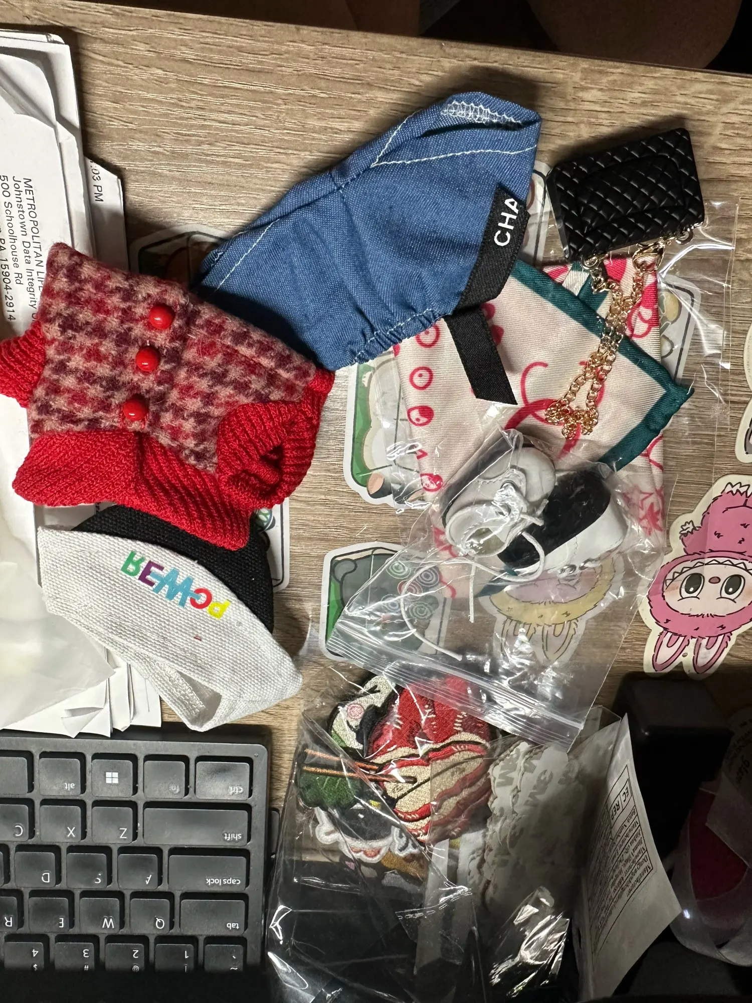 17cm/38cm/58cm Labubu Clothes Same Style As Celebrity Gd Quan Zhilong Angel Zimomo Big Leader Doll Clothes Outfit Accessries photo review