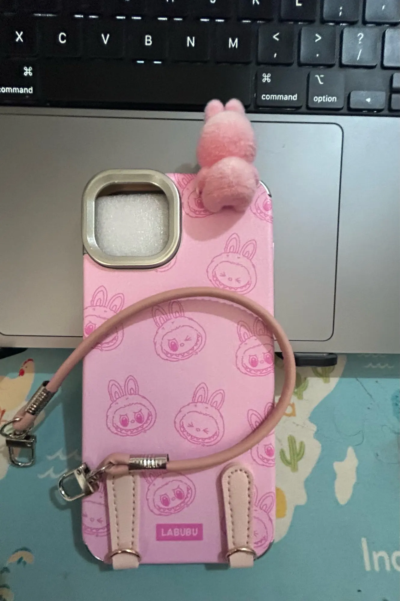 Silicone Suede Labubu Phone Case For Iphone 11 12 13 14 15 16pro Max Plus 16pro 15pro Diy Soft Brown Cover Coque Fall Prevention photo review