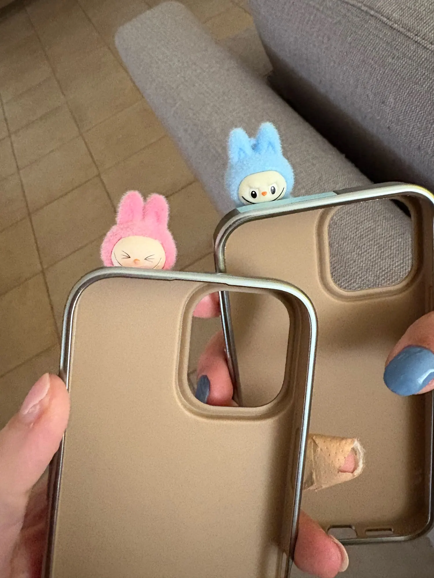 Silicone Suede Labubu Phone Case For Iphone 11 12 13 14 15 16pro Max Plus 16pro 15pro Diy Soft Brown Cover Coque Fall Prevention photo review