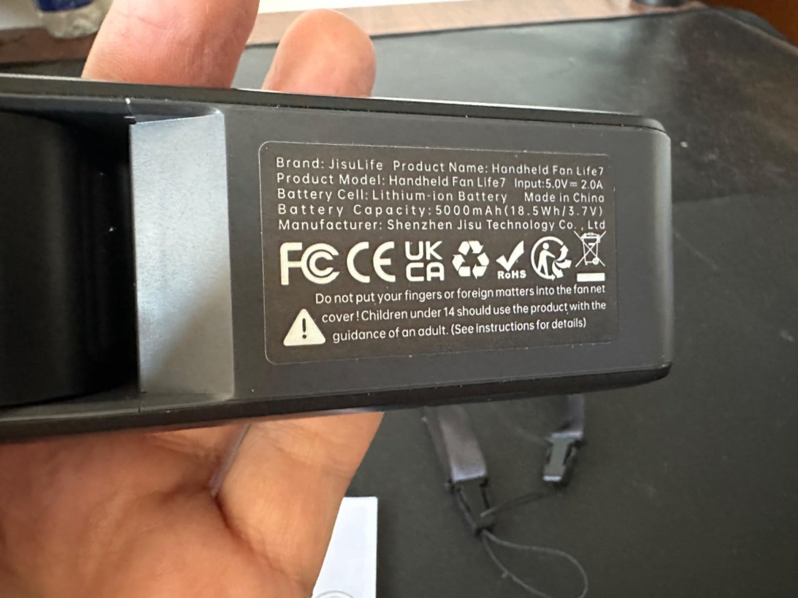 JISULIFE Handheld Fan Life7 – Ultimate Flexibility: High-Power Motor. LED Display. 19.5 Hrs Cooling. 5000mAh Rechargeable. 5-Speed. Foldable Design. 3-IN-1 Portable Fan for Travel Cruise Beach(Grey) photo review