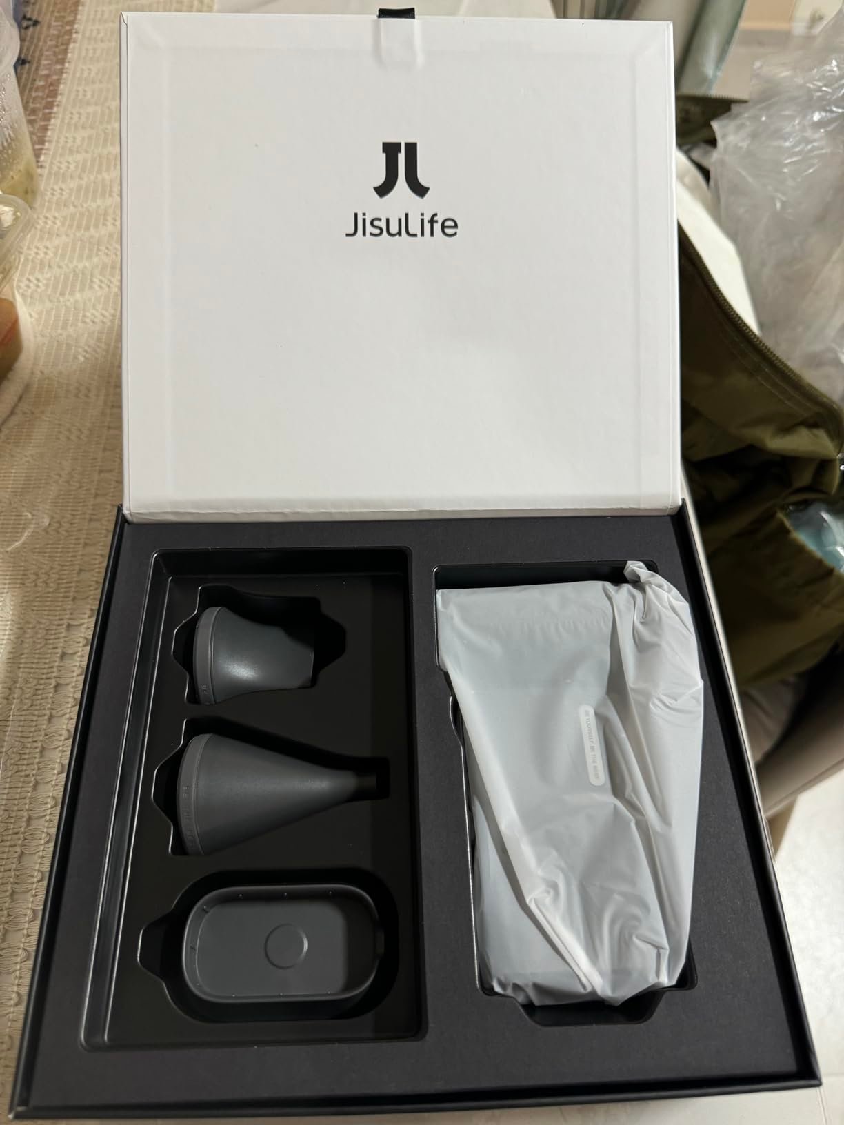 JISULIFE Portable Handheld Turbo Fan. 100 Speeds Adjustable Mini Personal Fan. 9000mAh USB Rechargeable Battery Operated. LED Display. Metal Shell with Accessories Gifts for Men Women Travel- Grey photo review