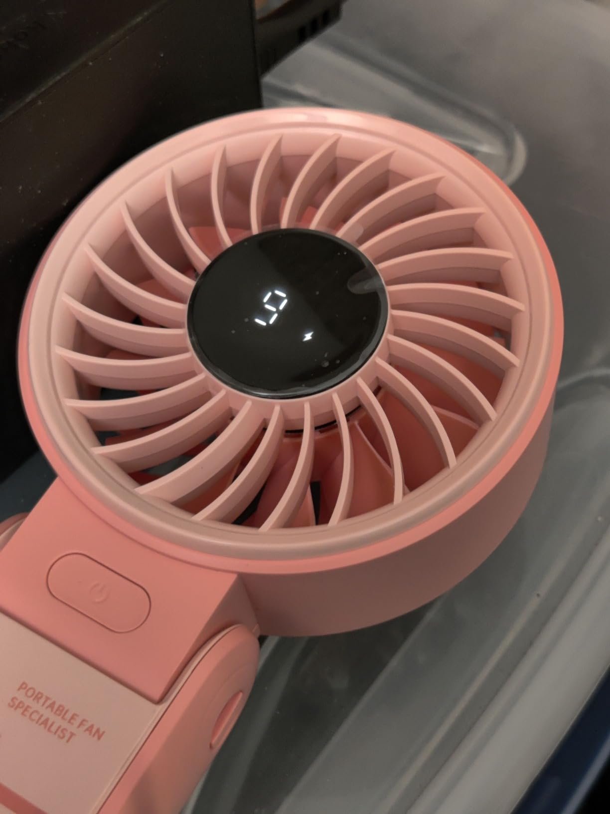 JISULIFE Handheld Fan Life7 – Ultimate Flexibility: High-Power Motor. LED Display. 19.5 Hrs Cooling. 5000mAh Rechargeable. 5-Speed. Foldable Design. 3-IN-1 Portable Fan for Travel Cruise Beach(Grey) photo review