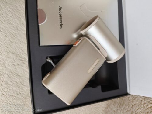 JISULIFE Portable Handheld Turbo Fan. 100 Speeds Adjustable Mini Personal Fan. 9000mAh USB Rechargeable Battery Operated. LED Display. Metal Shell with Accessories Gifts for Men Women Travel- Grey photo review