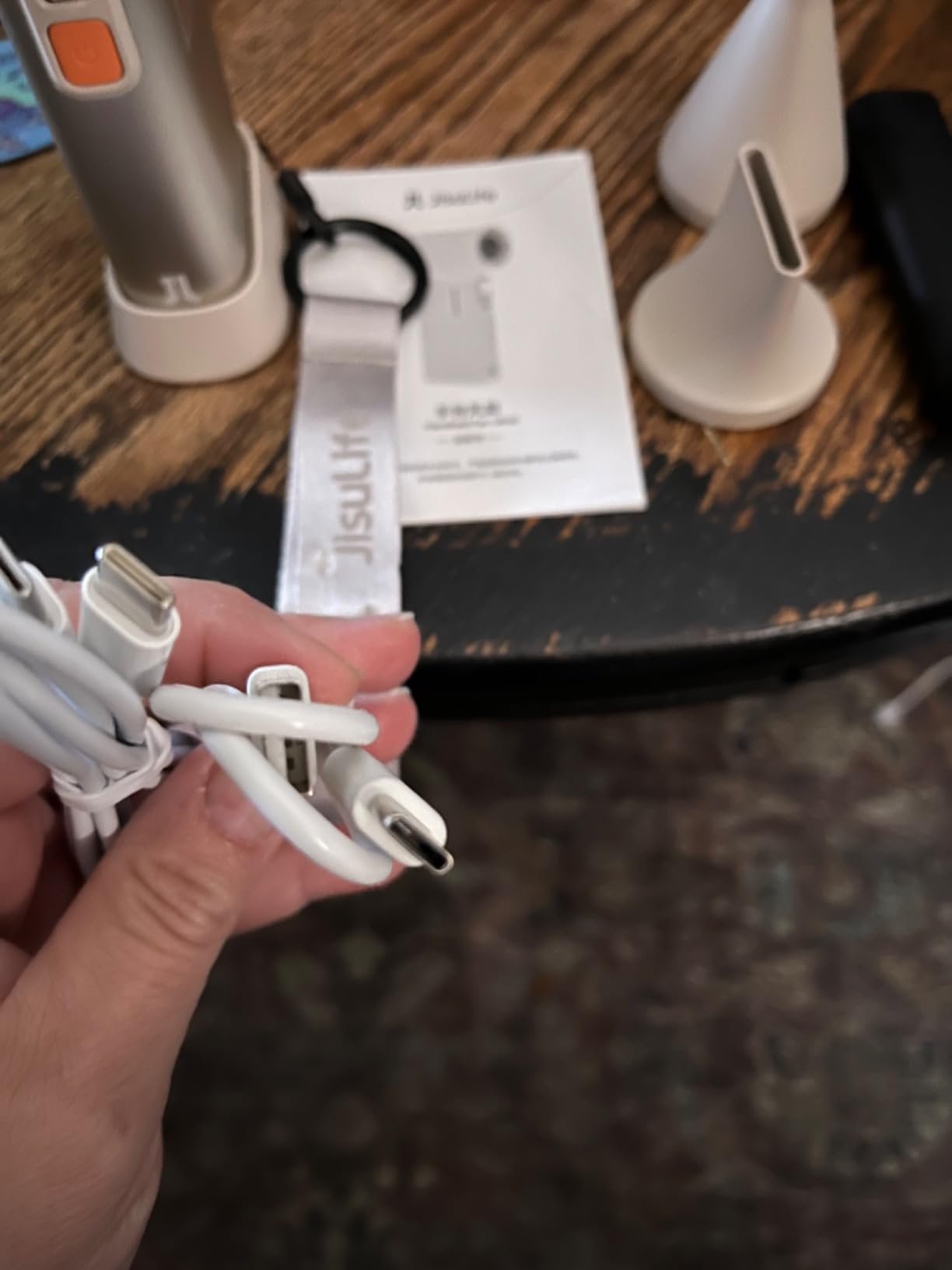 JISULIFE Portable Handheld Turbo Fan. 100 Speeds Adjustable Mini Personal Fan. 9000mAh USB Rechargeable Battery Operated. LED Display. Metal Shell with Accessories Gifts for Men Women Travel- Grey photo review