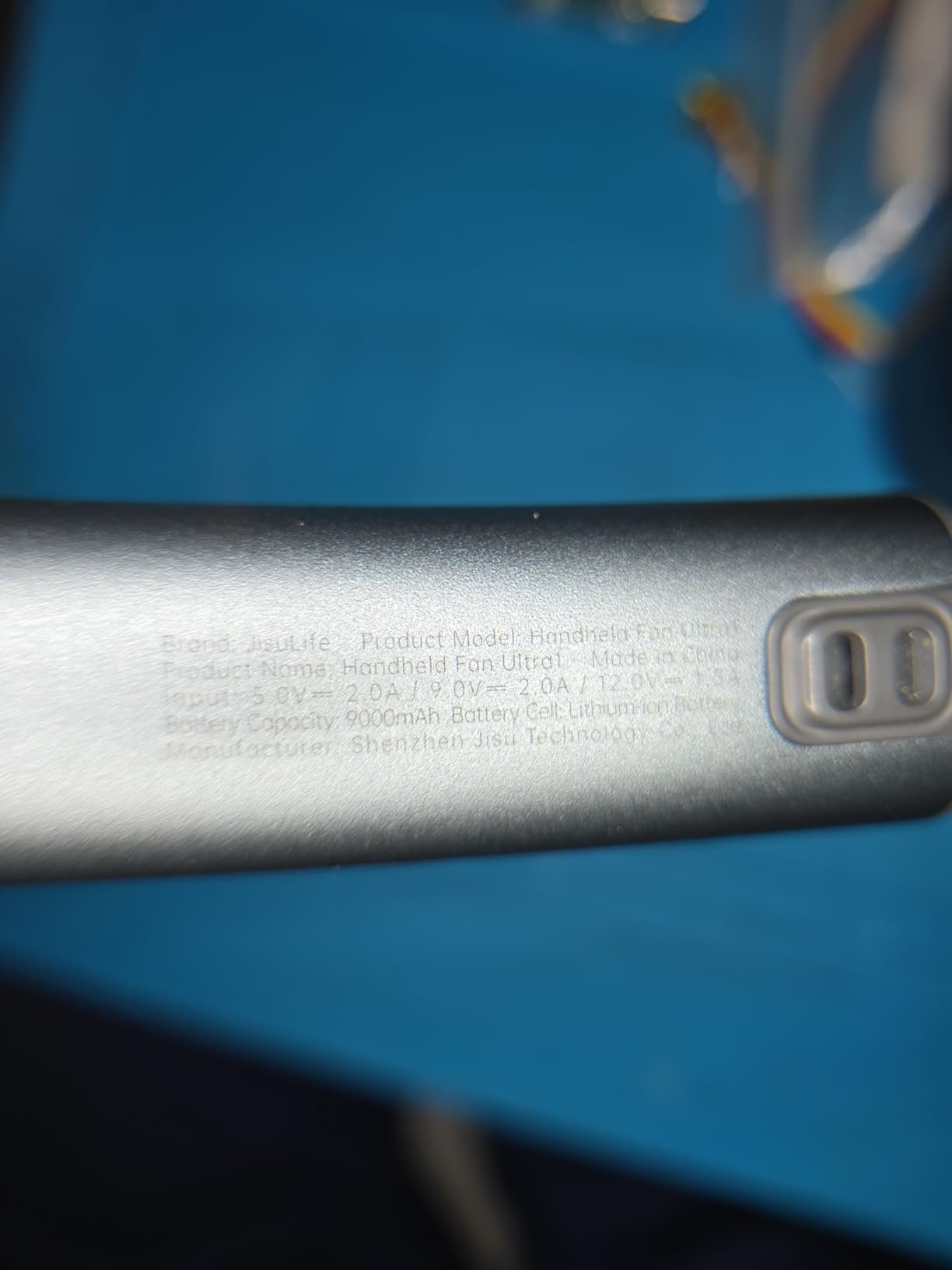 JISULIFE Portable Handheld Turbo Fan. 100 Speeds Adjustable Mini Personal Fan. 9000mAh USB Rechargeable Battery Operated. LED Display. Metal Shell with Accessories Gifts for Men Women Travel- Grey photo review