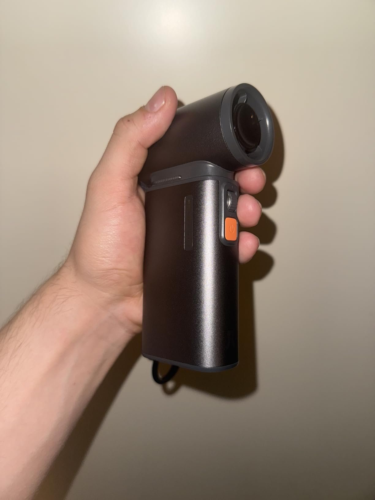 JISULIFE Portable Handheld Turbo Fan. 100 Speeds Adjustable Mini Personal Fan. 9000mAh USB Rechargeable Battery Operated. LED Display. Metal Shell with Accessories Gifts for Men Women Travel- Grey photo review