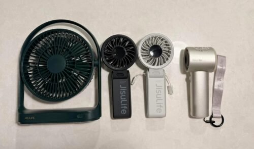 JISULIFE Handheld Fan Life7 – Ultimate Flexibility: High-Power Motor. LED Display. 19.5 Hrs Cooling. 5000mAh Rechargeable. 5-Speed. Foldable Design. 3-IN-1 Portable Fan for Travel Cruise Beach(Grey) photo review