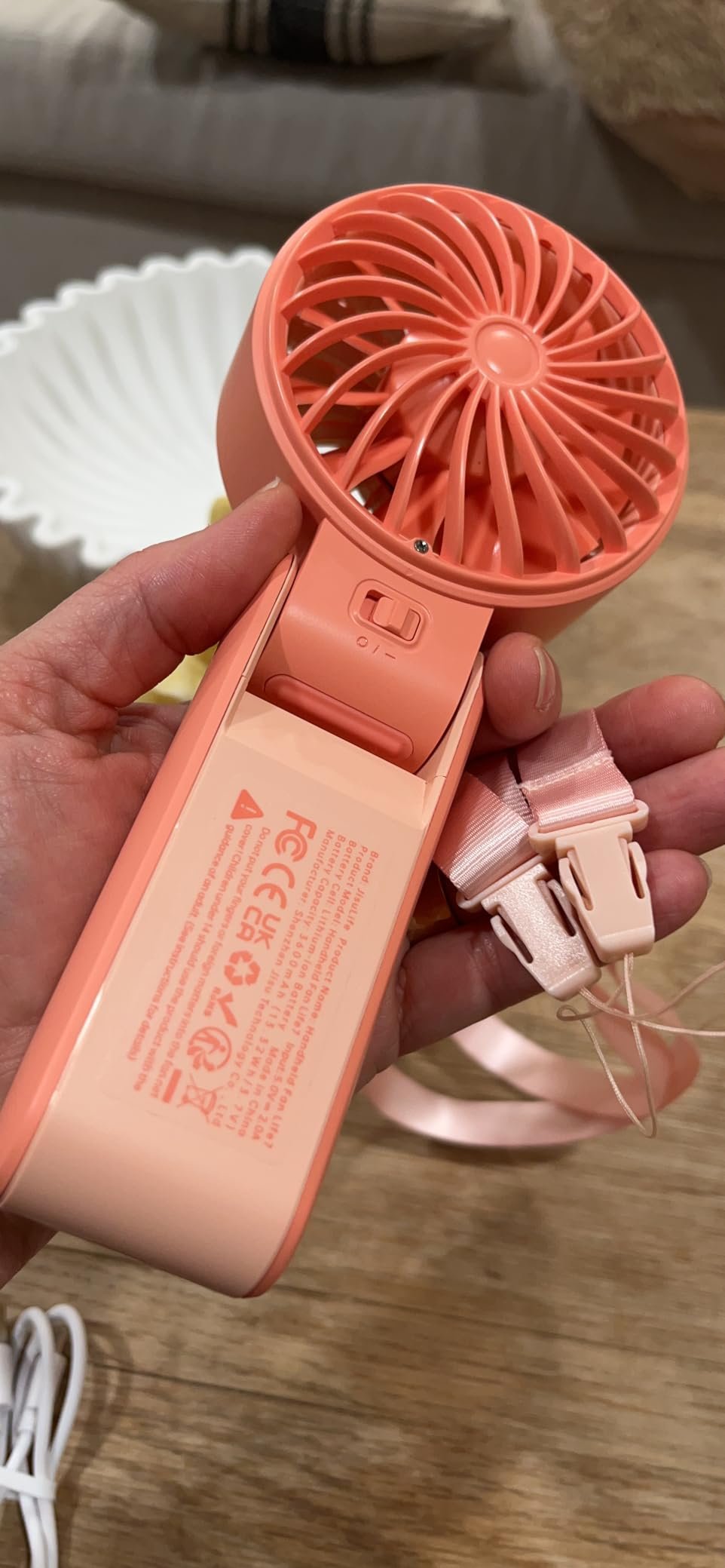 JISULIFE Handheld Fan Life7 – Ultimate Flexibility: High-Power Motor. LED Display. 19.5 Hrs Cooling. 5000mAh Rechargeable. 5-Speed. Foldable Design. 3-IN-1 Portable Fan for Travel Cruise Beach(Grey) photo review