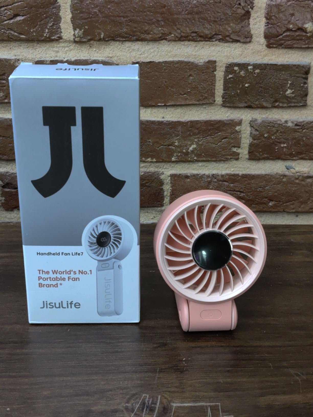 JISULIFE Handheld Fan Life7 – Ultimate Flexibility: High-Power Motor. LED Display. 19.5 Hrs Cooling. 5000mAh Rechargeable. 5-Speed. Foldable Design. 3-IN-1 Portable Fan for Travel Cruise Beach(Grey) photo review