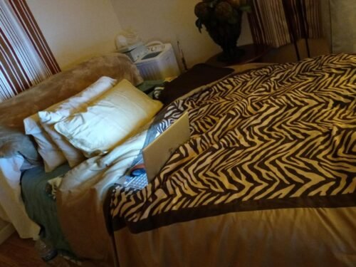 Intex 64447ED Dura-Beam Deluxe Ultra Plush Air Mattress with Headboard: Fiber-Tech – Queen Size – Built-in Electric Pump – 18in Bed Height – 600lb Weight Capacity photo review