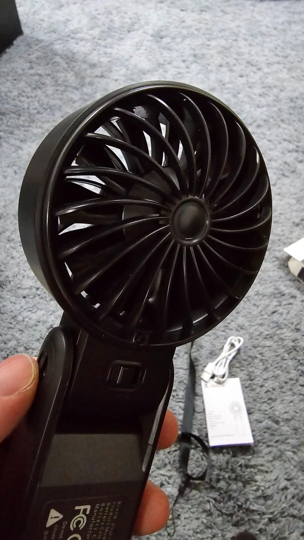 JISULIFE Handheld Fan Life7 – Ultimate Flexibility: High-Power Motor. LED Display. 19.5 Hrs Cooling. 5000mAh Rechargeable. 5-Speed. Foldable Design. 3-IN-1 Portable Fan for Travel Cruise Beach(Grey) photo review