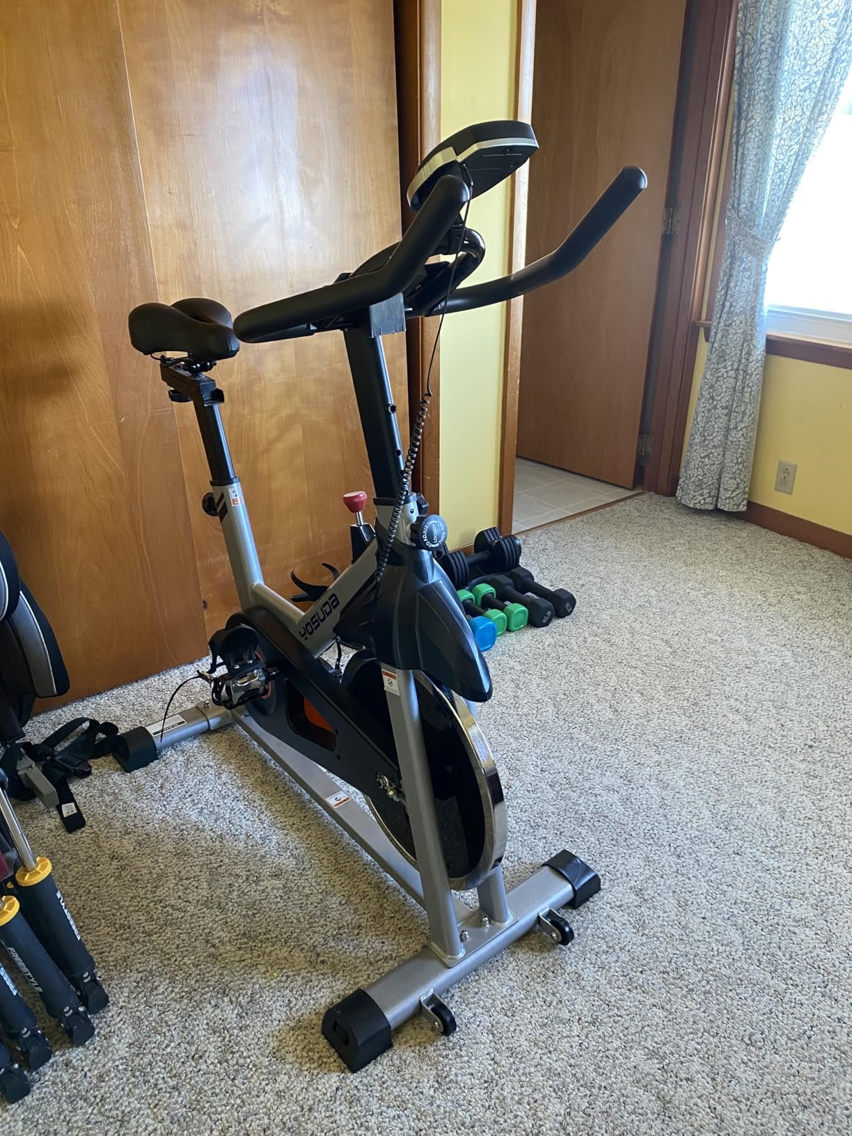 YOSUDA Indoor Cycling Bike Brake Pad/Magnetic Stationary Bike - Cycle Bike with Tablet Mount & Comfortable Seat Cushion photo review