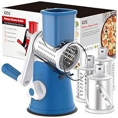 Cheese Grater Rotary. Rotary Grater for Kitchen. Kitchen Grater Vegetable Slicer with 3 Drum Blades. Fast Cutting Cheese Shredder for Vegetables and Nuts photo review