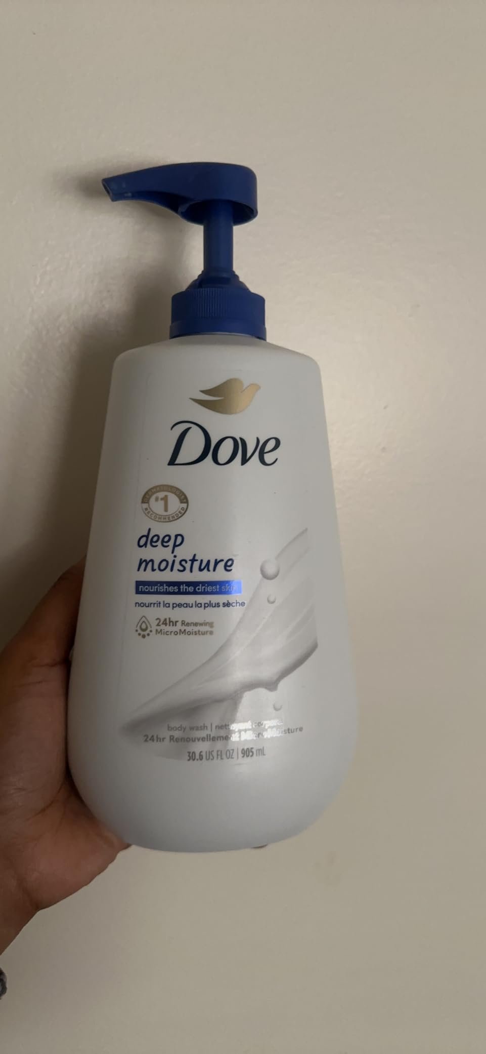 Dove Body Wash Deep Moisture for 24hr Lotion-Soft Skin Moisture Moisturizing Skin Cleanser with No Sulfates No Parabens 30.6 oz photo review