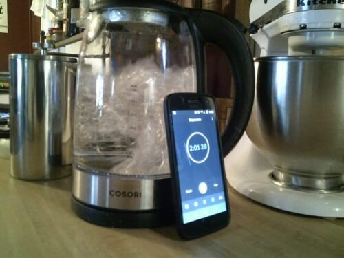 Cosori Electric Kettle. No Plastic Contact With Water. Wide Mouth For Easy Cleaning. Auto Shut Off. 1.7L Tea Kettle & Hot Water Boiler. Water Heater & Teapot. Borosilicate Glass. Black. 1500W photo review