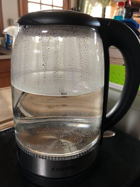 Cosori Electric Kettle. No Plastic Contact With Water. Wide Mouth For Easy Cleaning. Auto Shut Off. 1.7L Tea Kettle & Hot Water Boiler. Water Heater & Teapot. Borosilicate Glass. Black. 1500W photo review