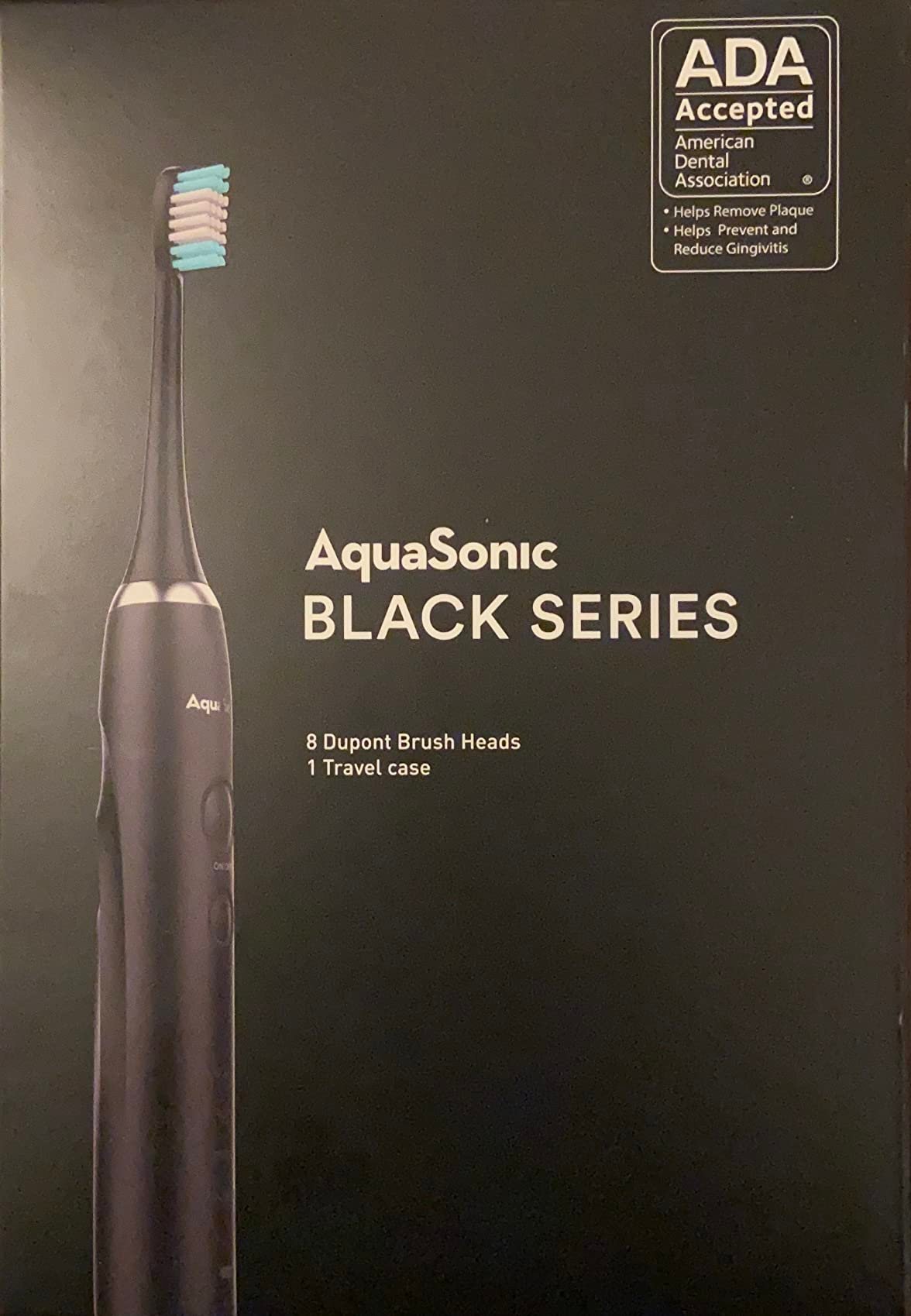 Aquasonic Black Series Ultra Whitening Toothbrush – ADA Accepted Electric Toothbrush- 8 Brush Heads & Travel Case – 40.000 VPM Electric Motor & Wireless Charging - 4 Modes w Smart Timer photo review
