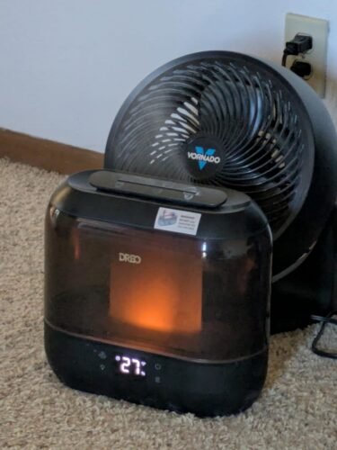 Dreo Smart Humidifiers for Bedroom. Top Fill 4L Supersized Humidifier Large Room with 28 dB. 36H Runtime. Touch/APP/Voice Control. Nightlight. Cool Mist Humidifiers for Baby. Plants. Indoor. Black photo review