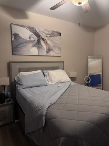 Queen Size 4 Piece Sheet Set - Comfy Breathable & Cooling Bed Sheets Set - Hotel Luxury Bedding for Women. Men. Kids. Teens. Boys & Girls - Deep Pockets. Soft and Wrinkle Free - Oeko-Tex - Dark Grey photo review