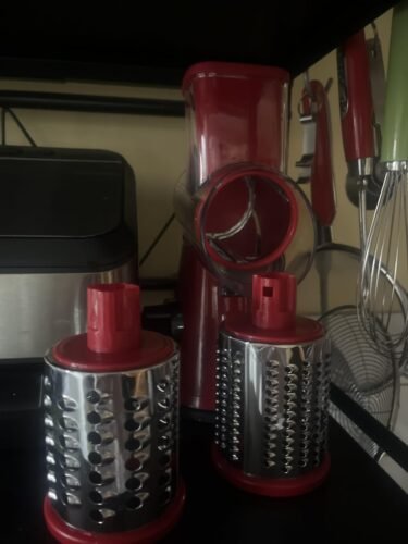 Cheese Grater Rotary. Rotary Grater for Kitchen. Kitchen Grater Vegetable Slicer with 3 Drum Blades. Fast Cutting Cheese Shredder for Vegetables and Nuts photo review