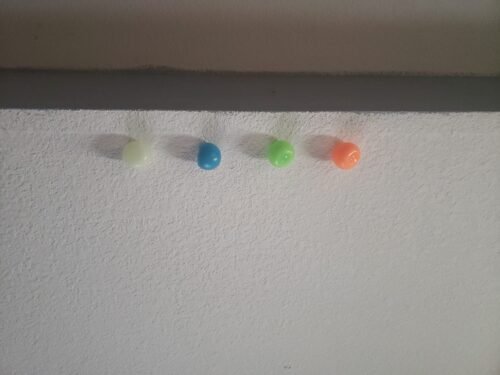 Glow in The Dark Sticky Balls That Stick to The Ceiling.Stress Balls for Kids and Adults.Glowing Sticky Balls.ASMR Cool Stuff for Teens.Elevated Balls.Ceiling Balls.Lumi Balls.Stocking Stuffers(4Pcs) photo review