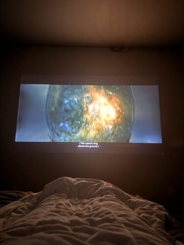 Official Licensed Google TV Smart Projector. HAPPRUN 4K UHD Home Theater with Dolby Sound. Wi-Fi & Bluetooth. Built-in Streaming Apps. Compatible with Games Consoles & Smartphone. Indoor & Outdoor Use photo review