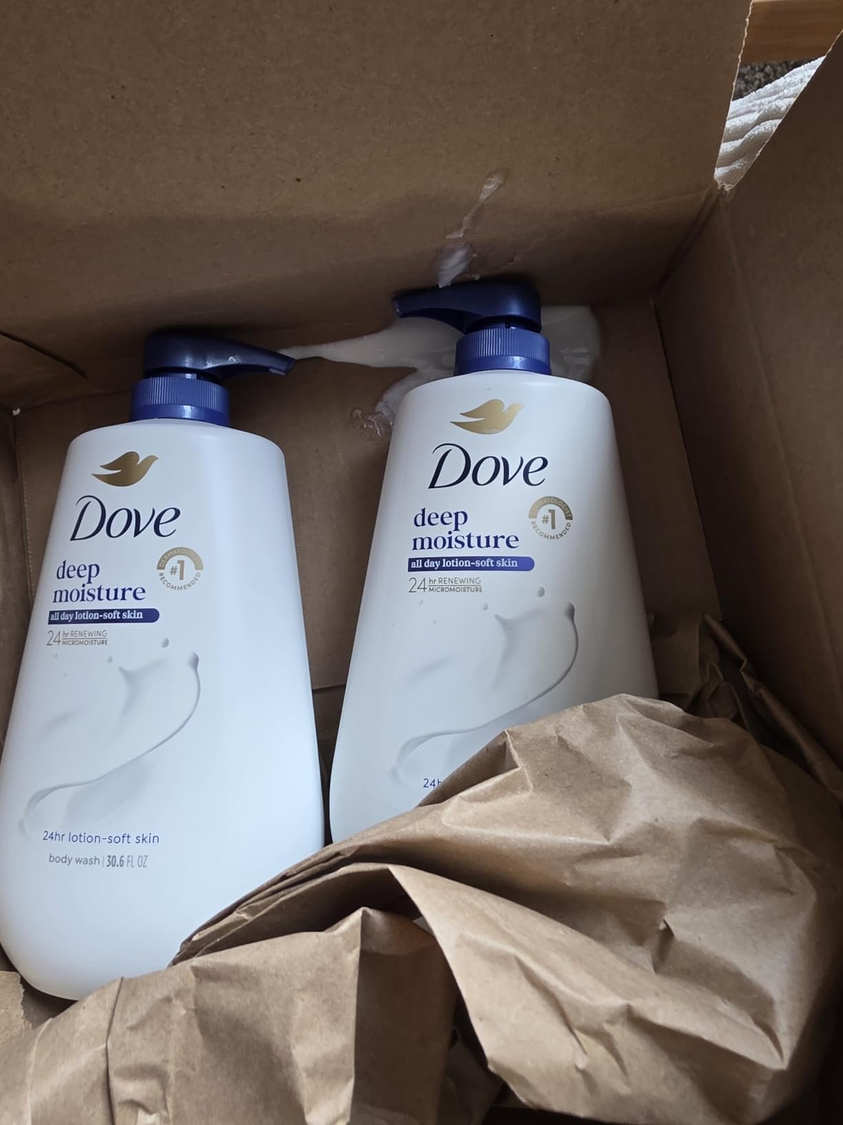 Dove Body Wash Deep Moisture for 24hr Lotion-Soft Skin Moisture Moisturizing Skin Cleanser with No Sulfates No Parabens 30.6 oz photo review