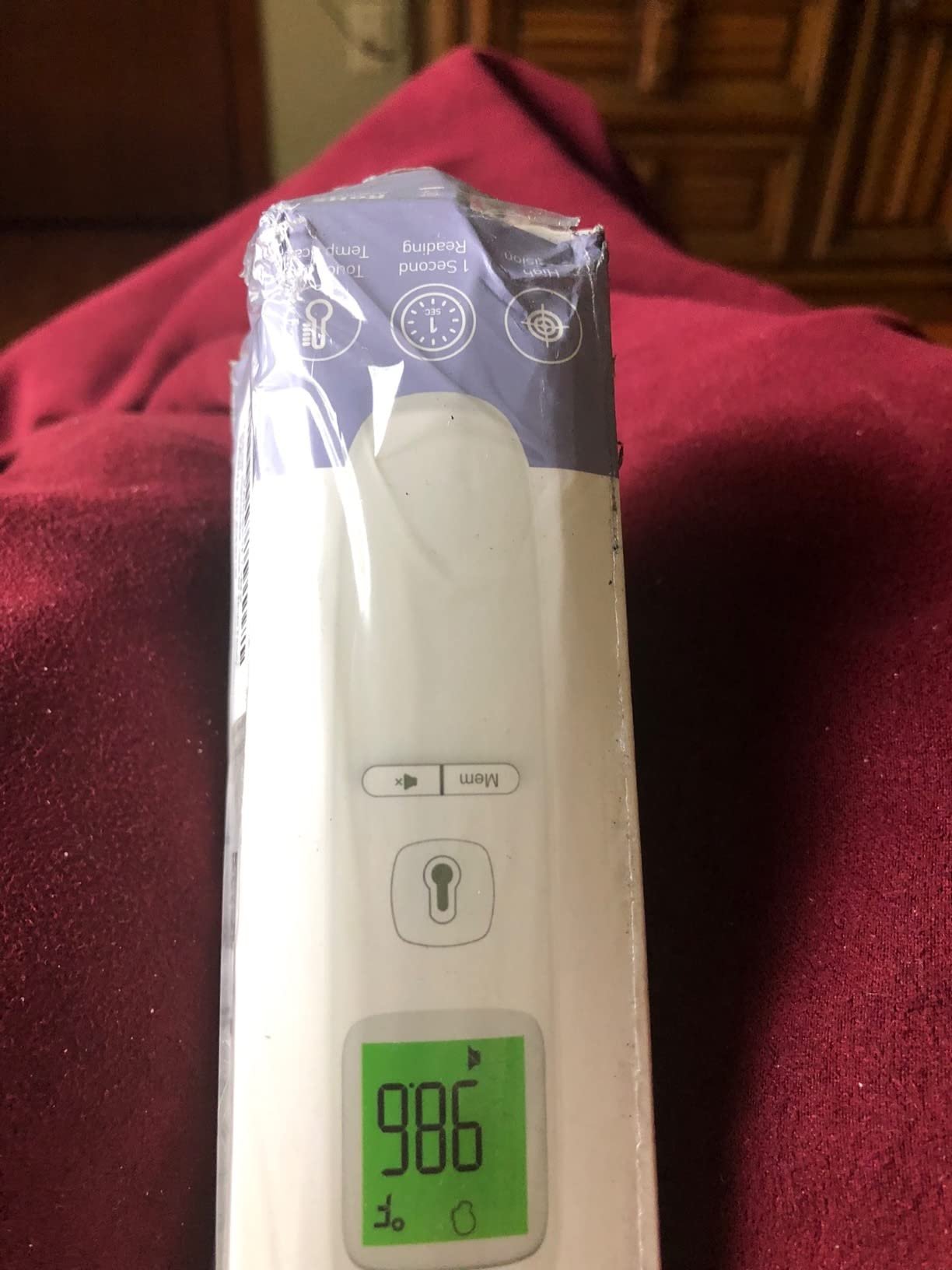 No-Touch Thermometer for Adults and Kids. Accurate Digital Baby Thermometer. Fever Alarm & Silent Mode. 2 in 1 Forehead & Object Mode photo review