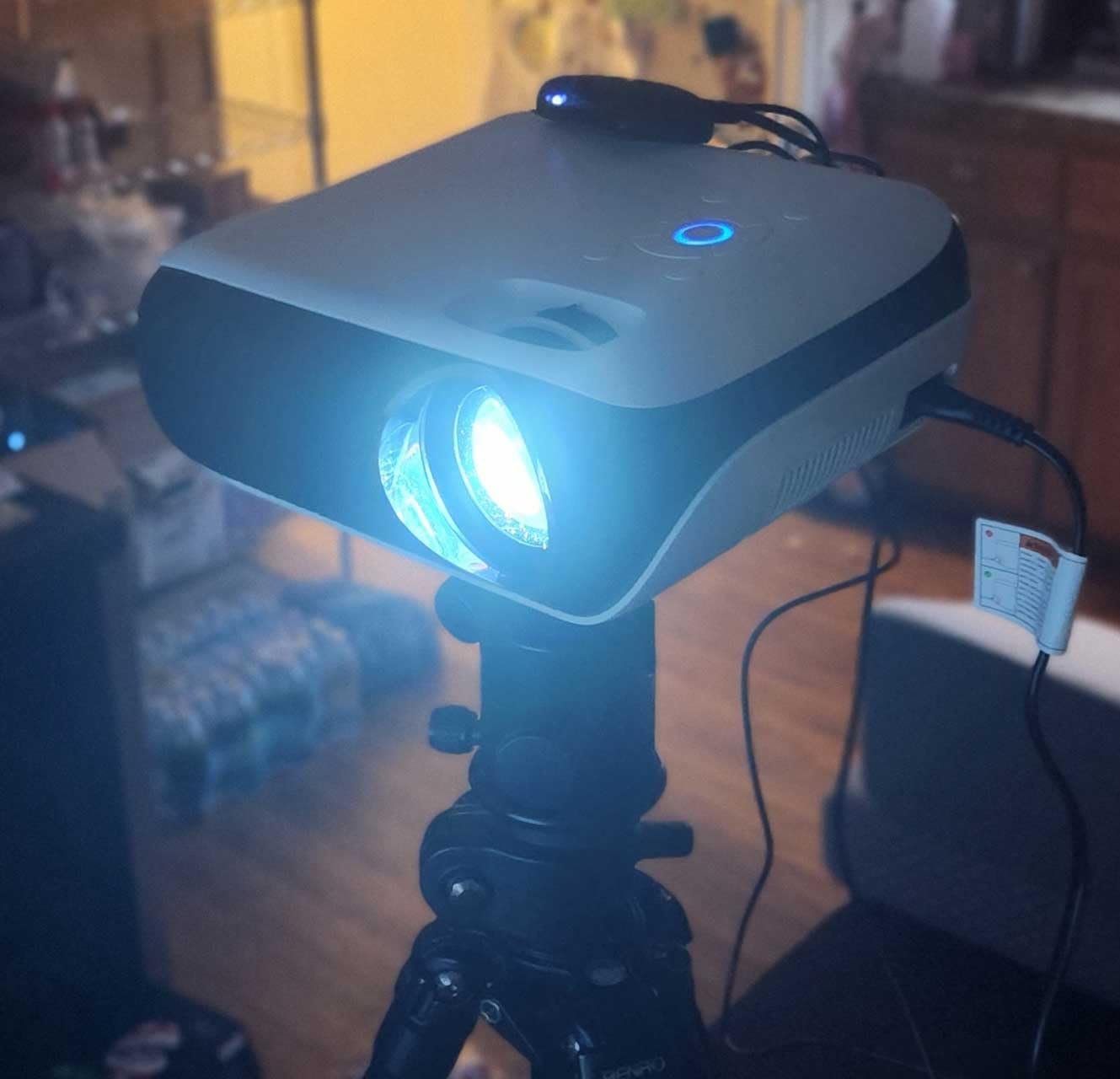 Official Licensed Google TV Smart Projector. HAPPRUN 4K UHD Home Theater with Dolby Sound. Wi-Fi & Bluetooth. Built-in Streaming Apps. Compatible with Games Consoles & Smartphone. Indoor & Outdoor Use photo review