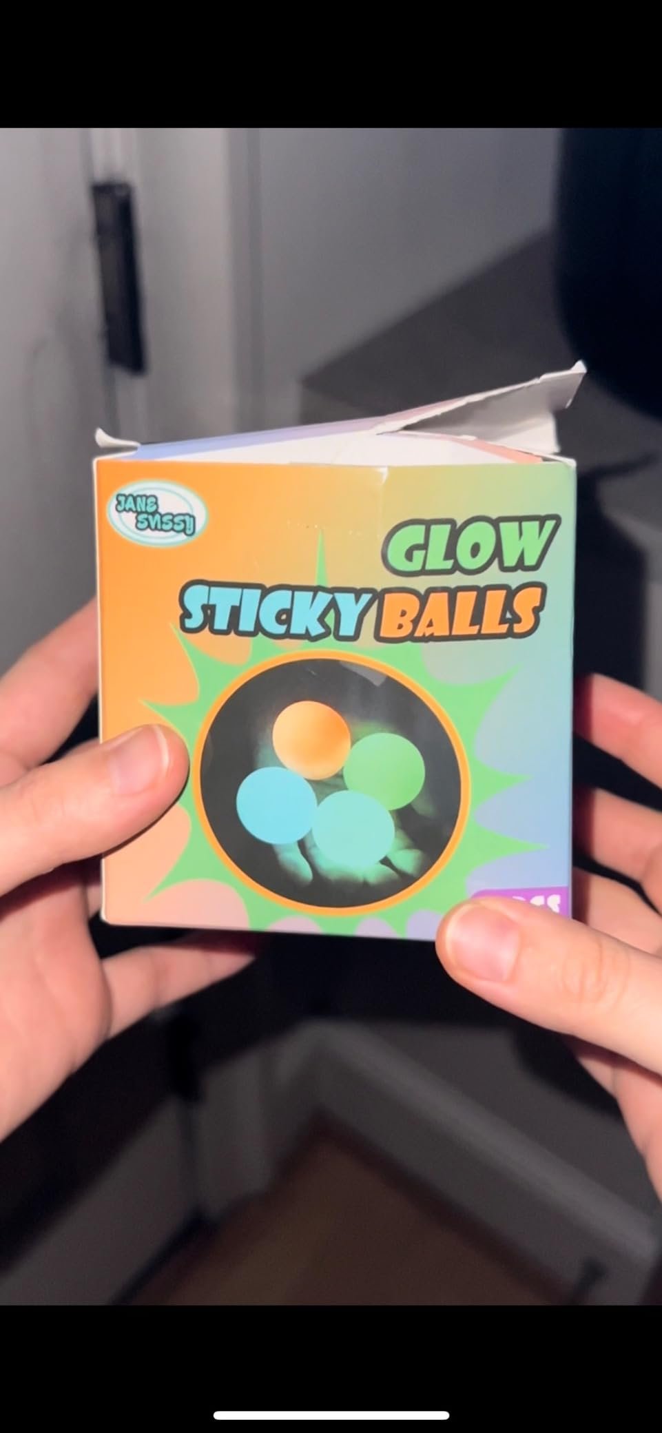 Glow in The Dark Sticky Balls That Stick to The Ceiling.Stress Balls for Kids and Adults.Glowing Sticky Balls.ASMR Cool Stuff for Teens.Elevated Balls.Ceiling Balls.Lumi Balls.Stocking Stuffers(4Pcs) photo review