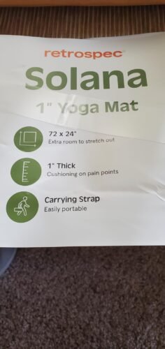 Retrospec Solana Yoga Mat 1 Thick w/Nylon Strap for Men & Women - Non Slip Exercise Mat for Home Yoga. Pilates. Stretching. Floor & Fitness Workouts photo review