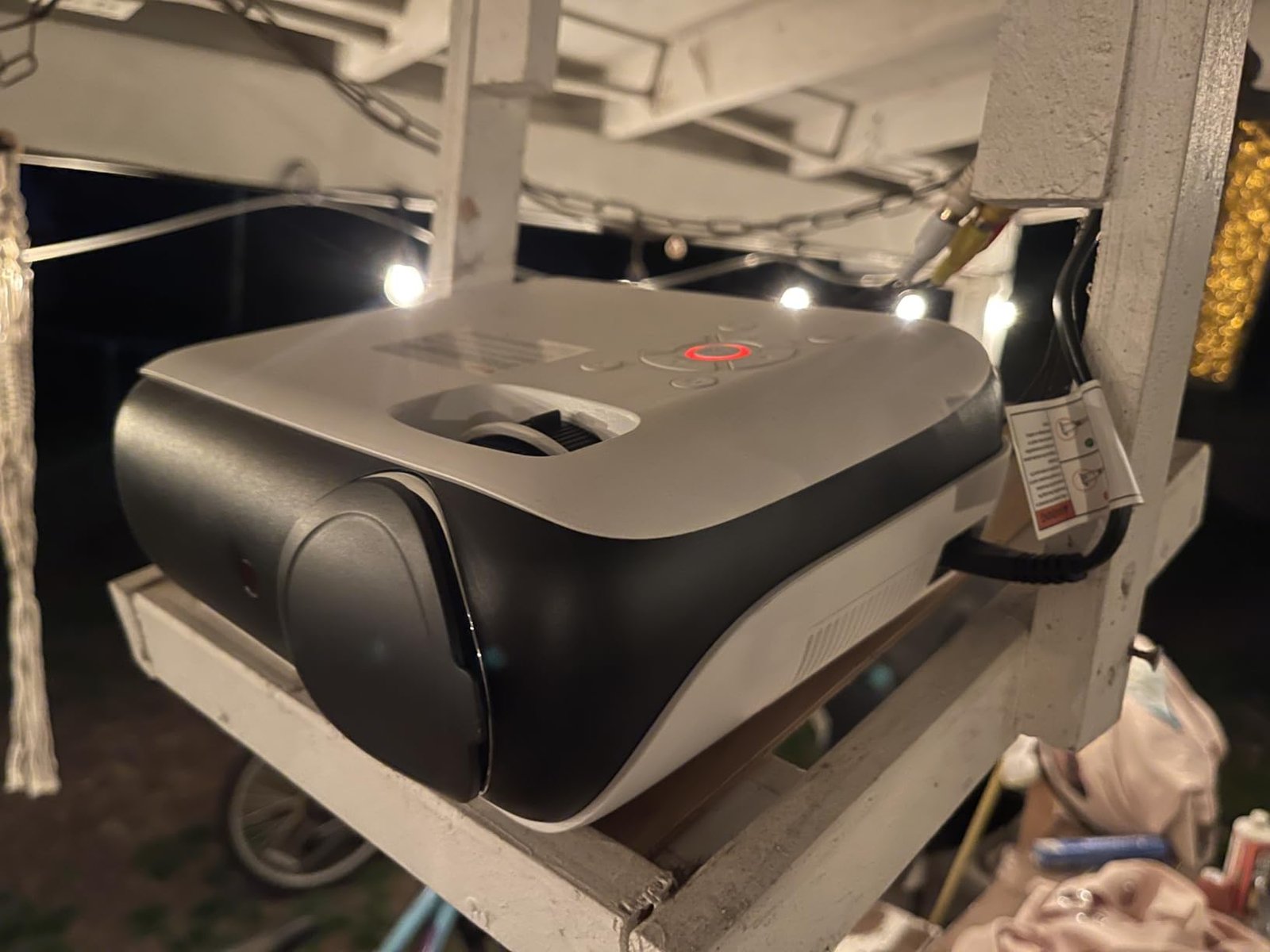 Official Licensed Google TV Smart Projector. HAPPRUN 4K UHD Home Theater with Dolby Sound. Wi-Fi & Bluetooth. Built-in Streaming Apps. Compatible with Games Consoles & Smartphone. Indoor & Outdoor Use photo review