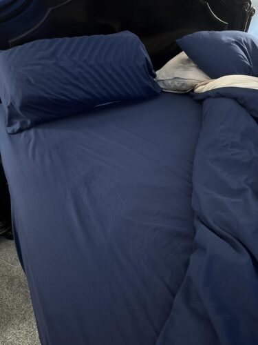 Queen Size 4 Piece Sheet Set - Comfy Breathable & Cooling Bed Sheets Set - Hotel Luxury Bedding for Women. Men. Kids. Teens. Boys & Girls - Deep Pockets. Soft and Wrinkle Free - Oeko-Tex - Dark Grey photo review