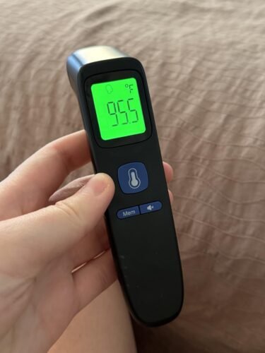 No-Touch Thermometer for Adults and Kids. Accurate Digital Baby Thermometer. Fever Alarm & Silent Mode. 2 in 1 Forehead & Object Mode photo review