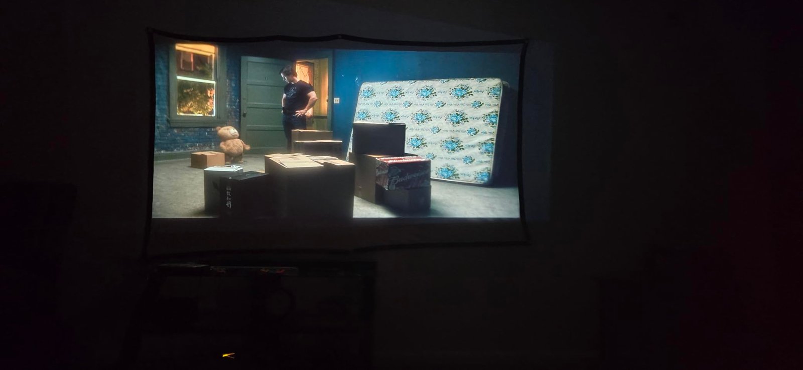 Official Licensed Google TV Smart Projector. HAPPRUN 4K UHD Home Theater with Dolby Sound. Wi-Fi & Bluetooth. Built-in Streaming Apps. Compatible with Games Consoles & Smartphone. Indoor & Outdoor Use photo review