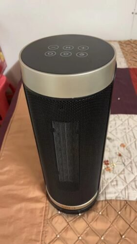 DREO Space Heater. 1500W Electric Heaters for Indoor Use with Thermostat. 70° Oscillation. 8 Safety Protections. 5 Modes. Remote. 12H Timer. Quiet Portable Heater for Office. Bedroom. Large Room photo review
