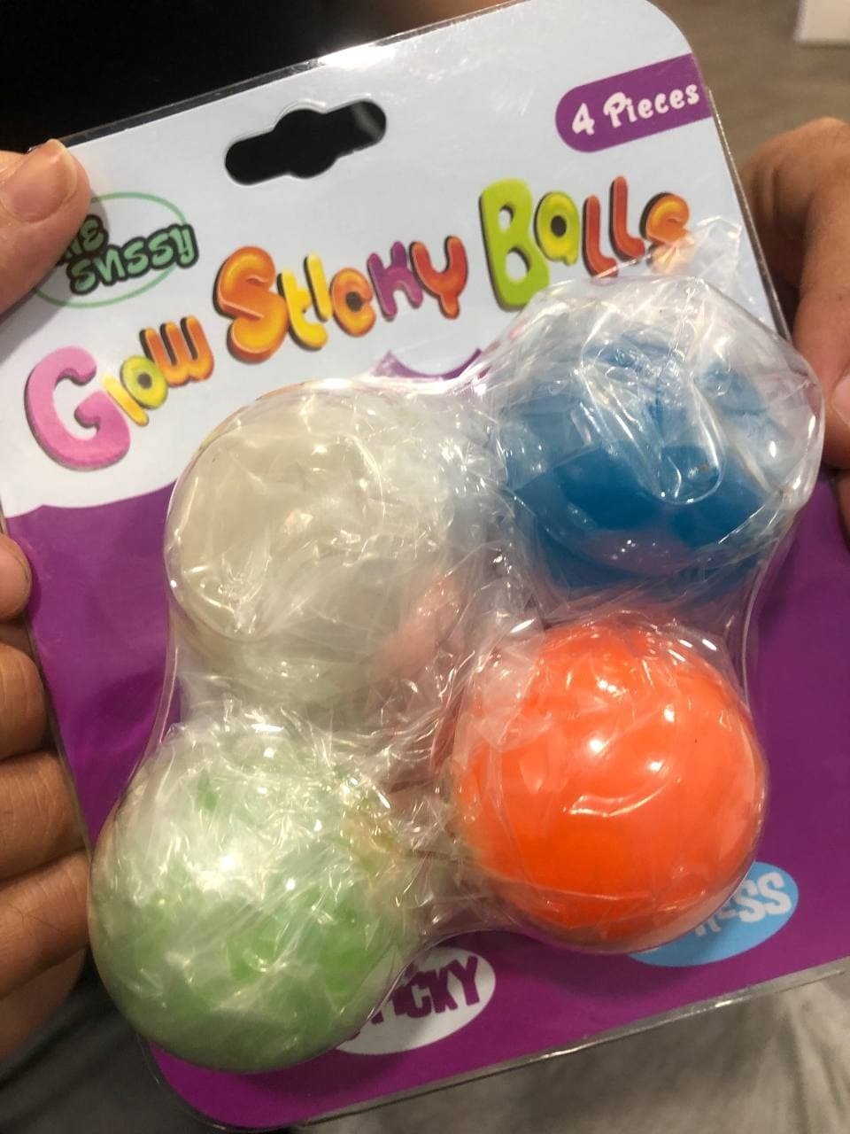 Glow in The Dark Sticky Balls That Stick to The Ceiling.Stress Balls for Kids and Adults.Glowing Sticky Balls.ASMR Cool Stuff for Teens.Elevated Balls.Ceiling Balls.Lumi Balls.Stocking Stuffers(4Pcs) photo review