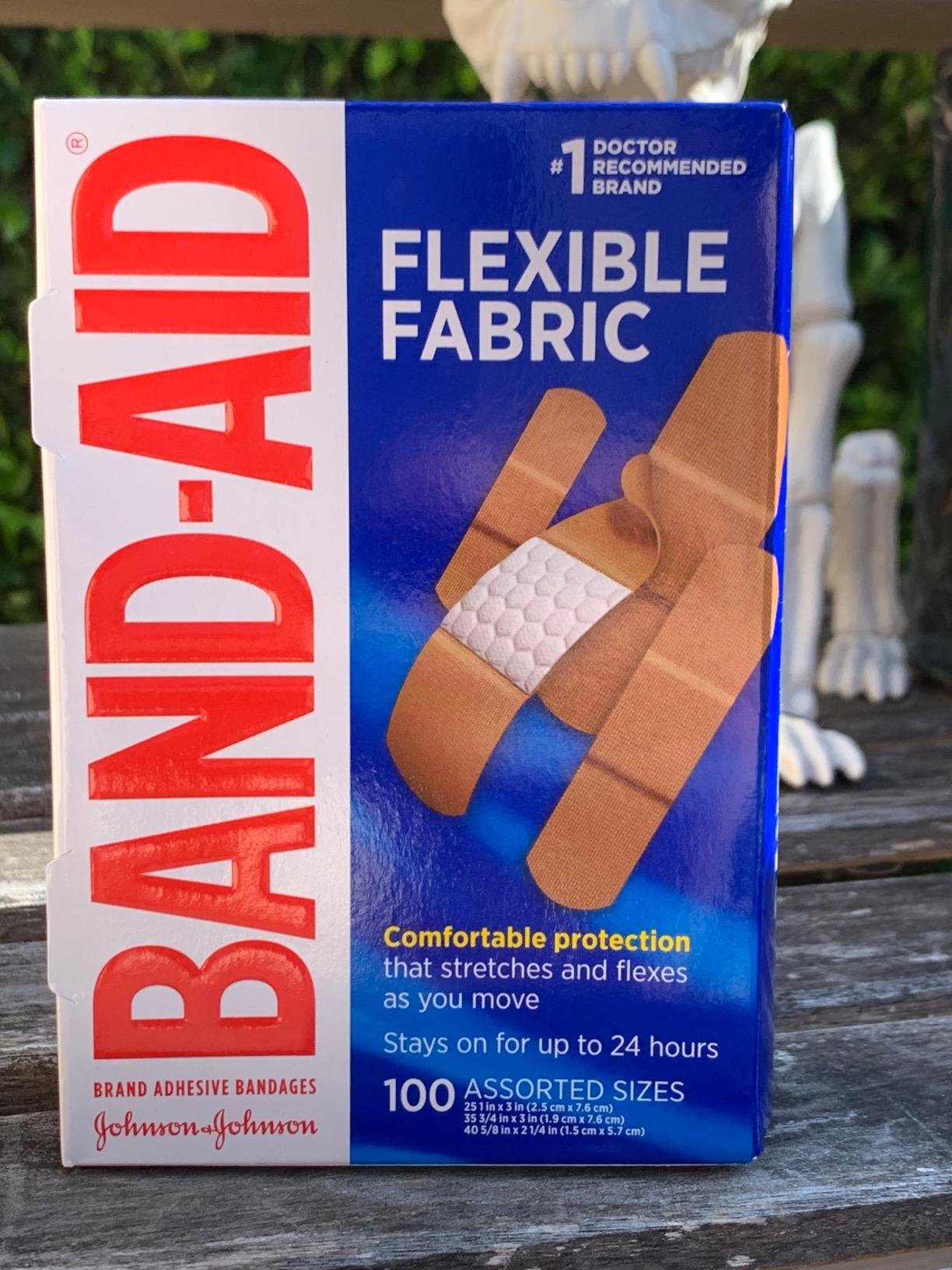 Band-Aid Brand Flexible Fabric Adhesive Bandages. Comfortable Flexible Protection & Wound Care of Minor Cuts & Scrapes. Quilt-Aid Technology to Cushion Painful Wounds. All One Size. 30 ct photo review